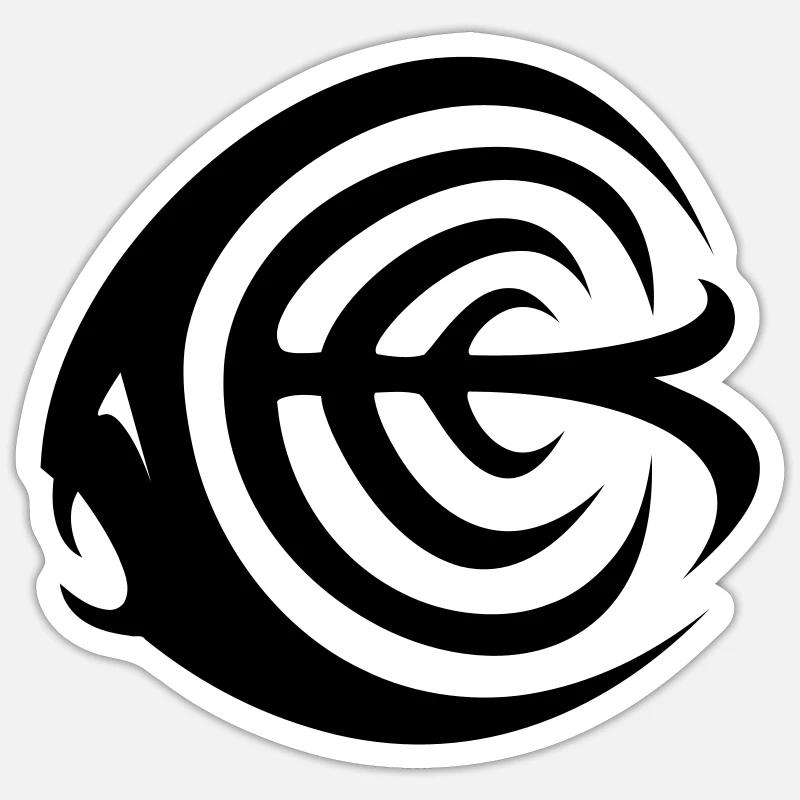 Pufferfish - Sticker taille S (10 x 10 cm) - blanc mat