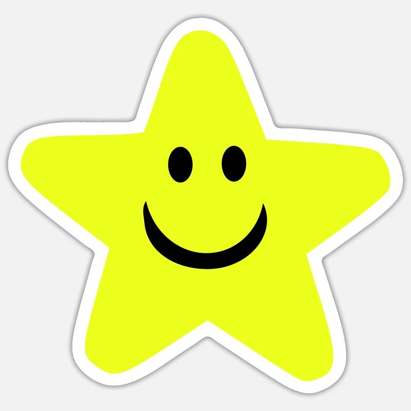 Stern - Sticker Größe S (10 x 10 cm) - Mattweiß
