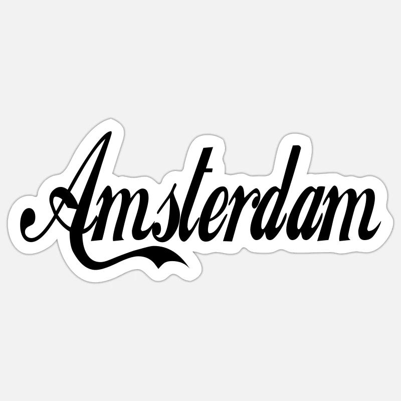 Amsterdam - Sticker size S (10 x 10 cm) - white matte