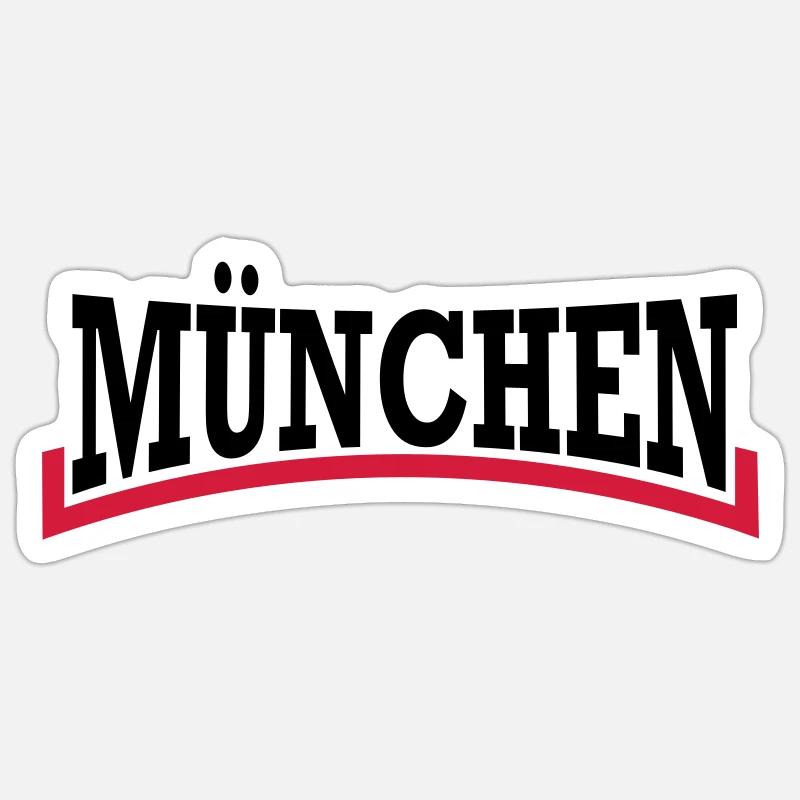 Munich, München - Sticker taille S (10 x 10 cm) - blanc mat