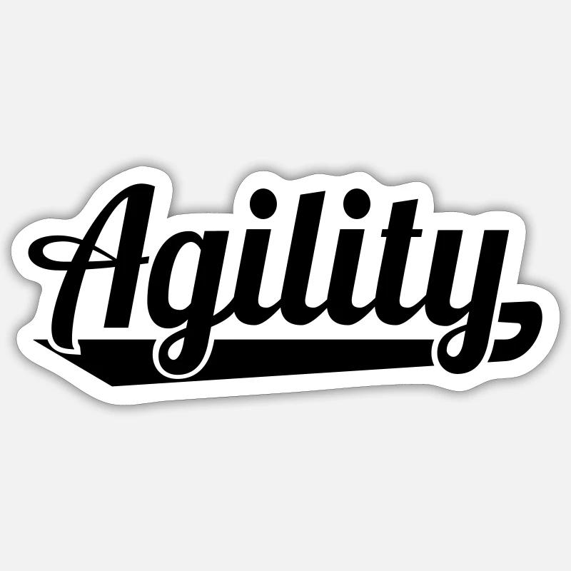 Agility - Sticker Größe S (10 x 10 cm) - Mattweiß