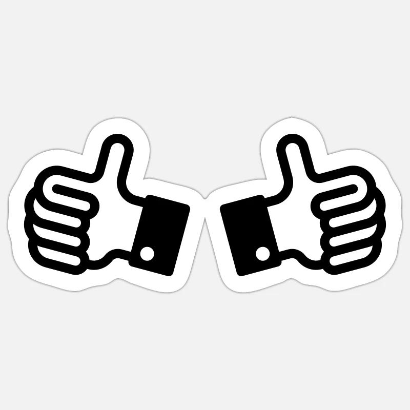 Pouces vers le haut / Pouces (2) Sticker taille S (10 x 10 cm)