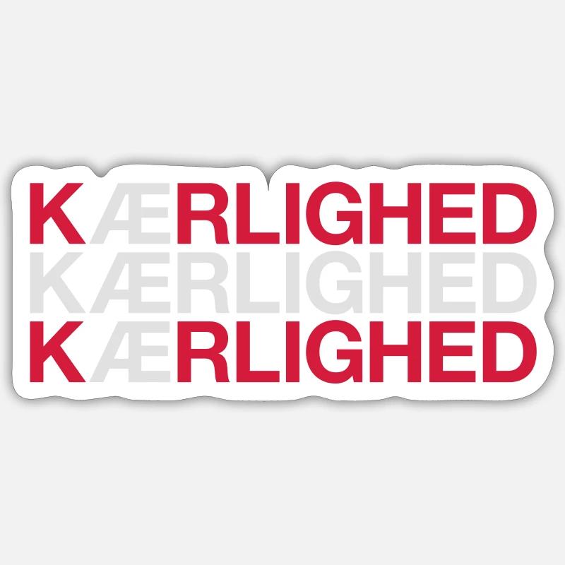 LOVE Danemark Danemark Drapeau danois Sticker taille S (10 x 10 cm)