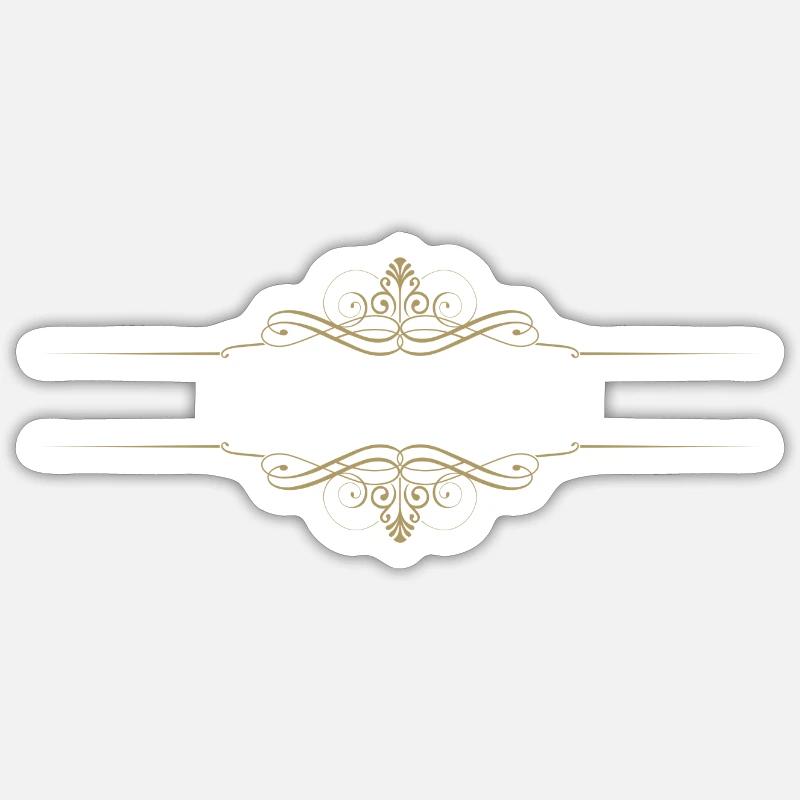 Trennlinien · Headers · Frames - Sticker Größe S (10 x 10 cm) - Mattweiß