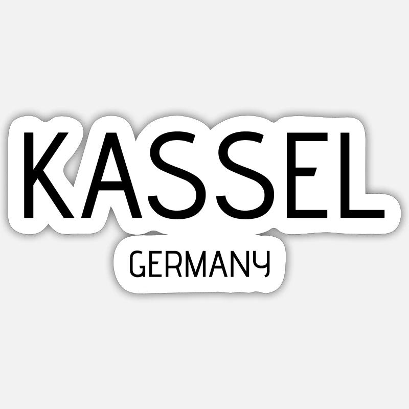 Kassel - Sticker Größe S (10 x 10 cm) - Mattweiß