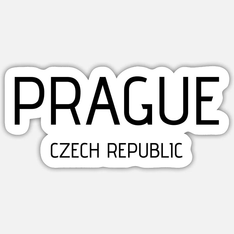 prague - Sticker size S (10 x 10 cm) - white matte