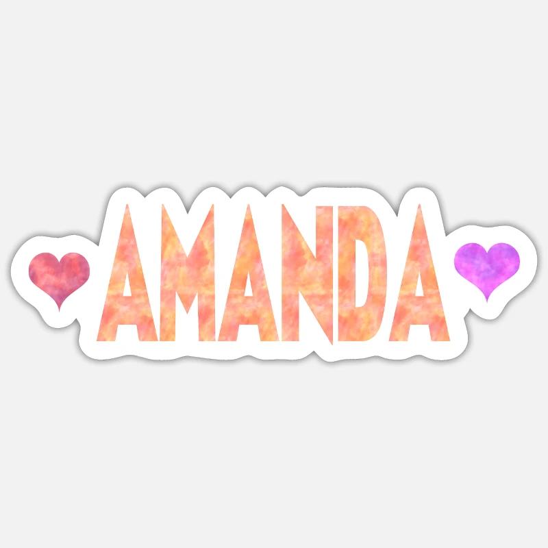 Amanda - Sticker size S (10 x 10 cm) - white matte