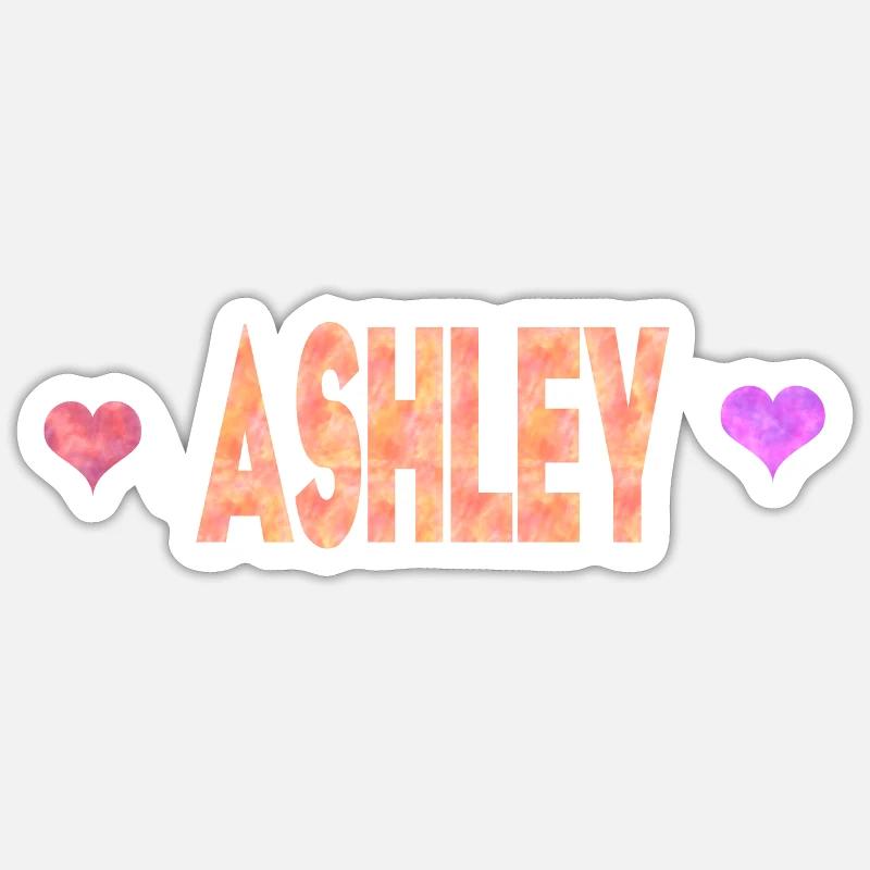 Ashley - Sticker taille S (10 x 10 cm) - blanc mat