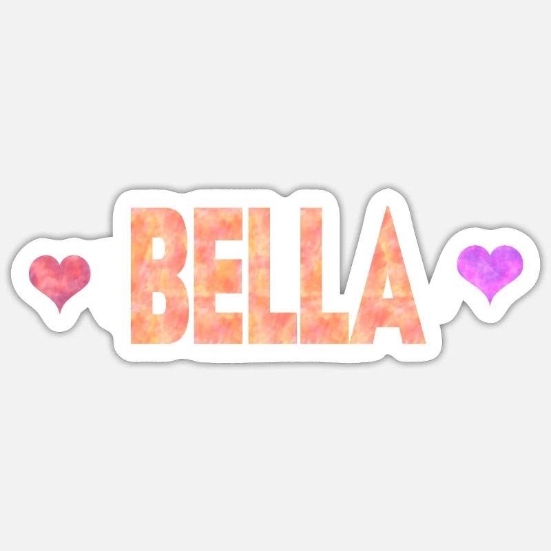 Bella - Sticker taille S (10 x 10 cm) - blanc mat