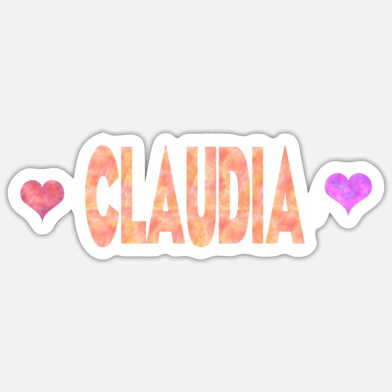 Claudia - Sticker taille S (10 x 10 cm) - blanc mat