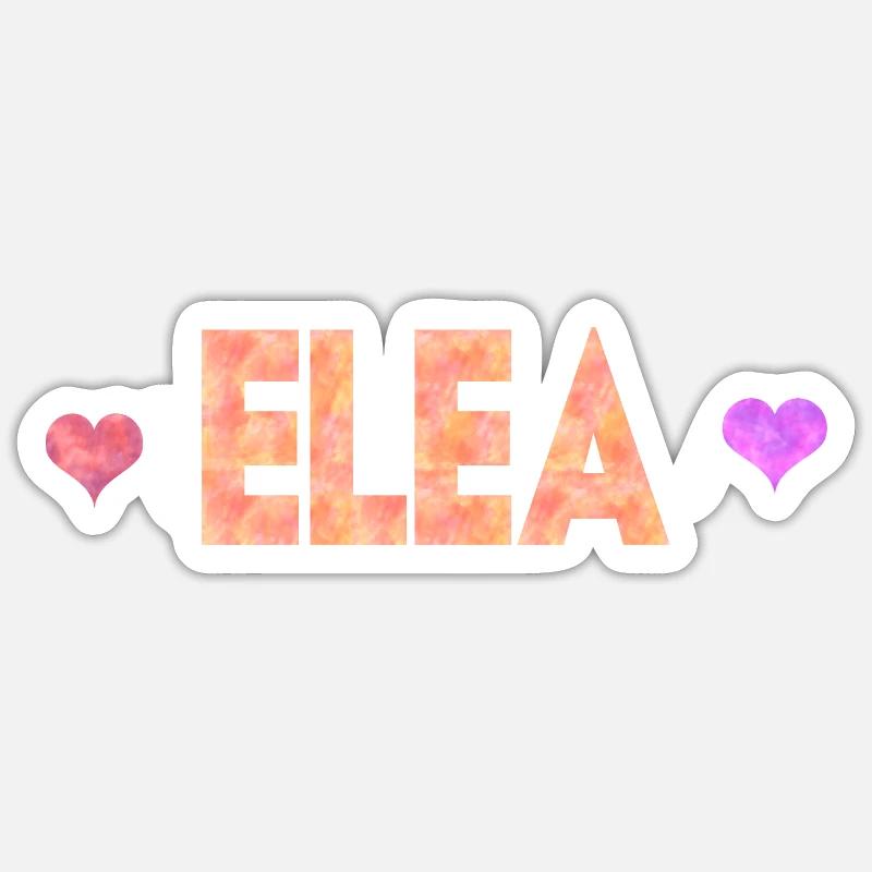 Elea - Sticker taille S (10 x 10 cm) - blanc mat