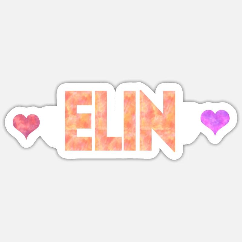 Elin - Sticker taille S (10 x 10 cm) - blanc mat