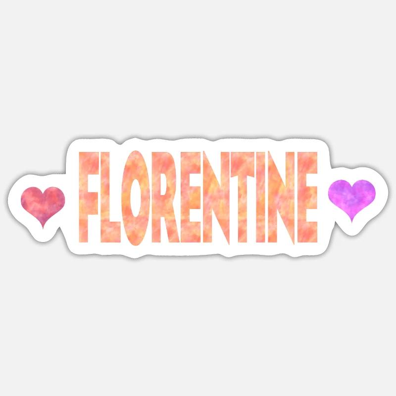 Florentine - Sticker size S (10 x 10 cm) - white matte