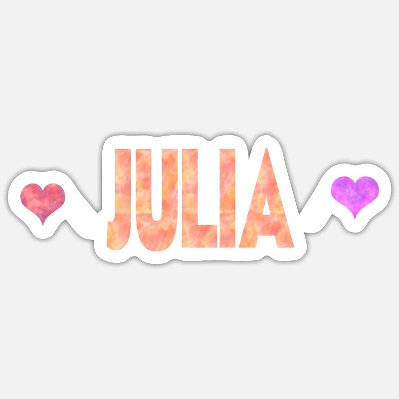 Julia - Sticker taille S (10 x 10 cm) - blanc mat