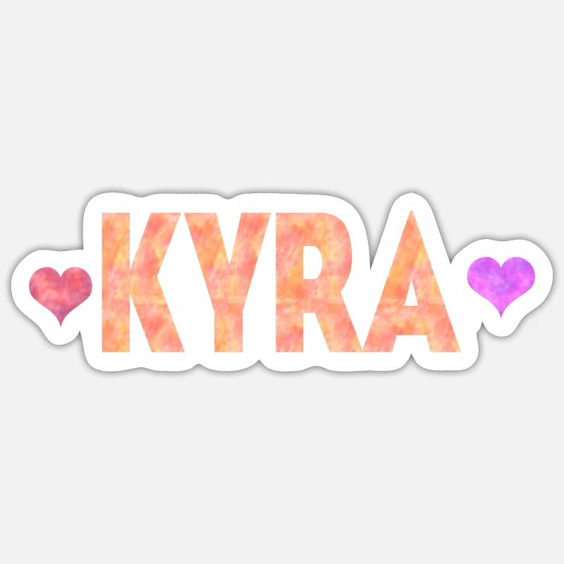 Kyra - Sticker taille S (10 x 10 cm) - blanc mat