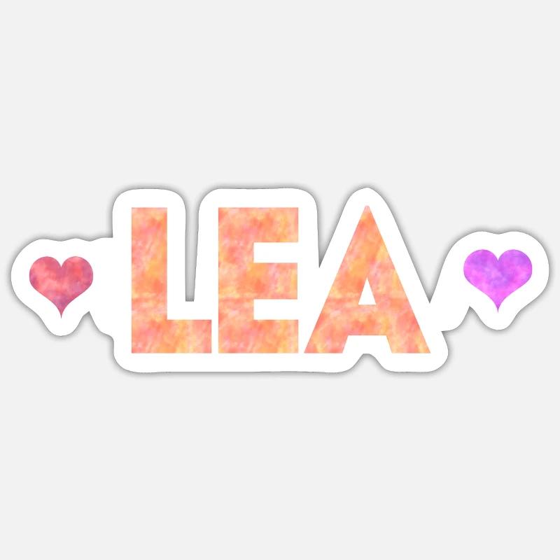 Lea - Sticker Größe S (10 x 10 cm) - Mattweiß