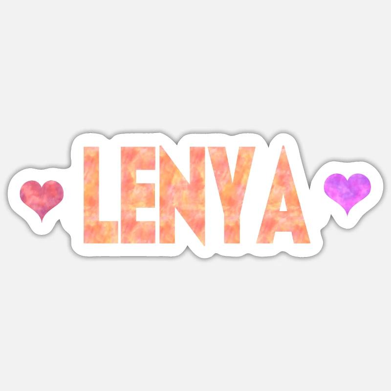 Lenya - Sticker taille S (10 x 10 cm) - blanc mat