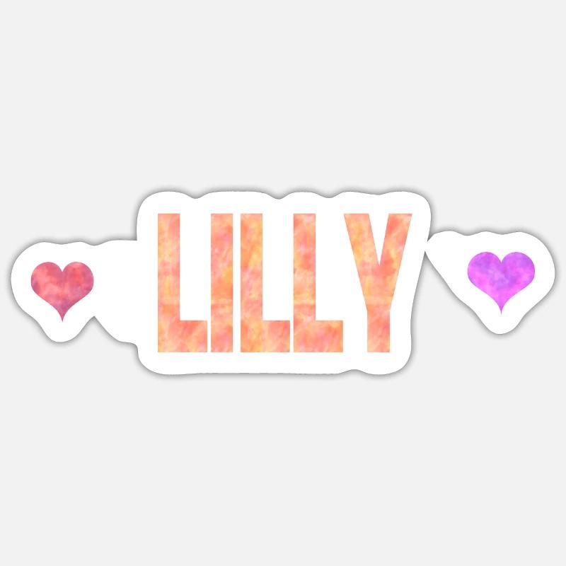 Lilly - Sticker Größe S (10 x 10 cm) - Mattweiß