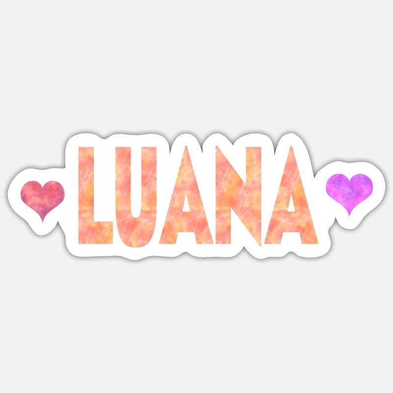 Luana - Sticker formato S (10 x 10 cm) - bianco opaco