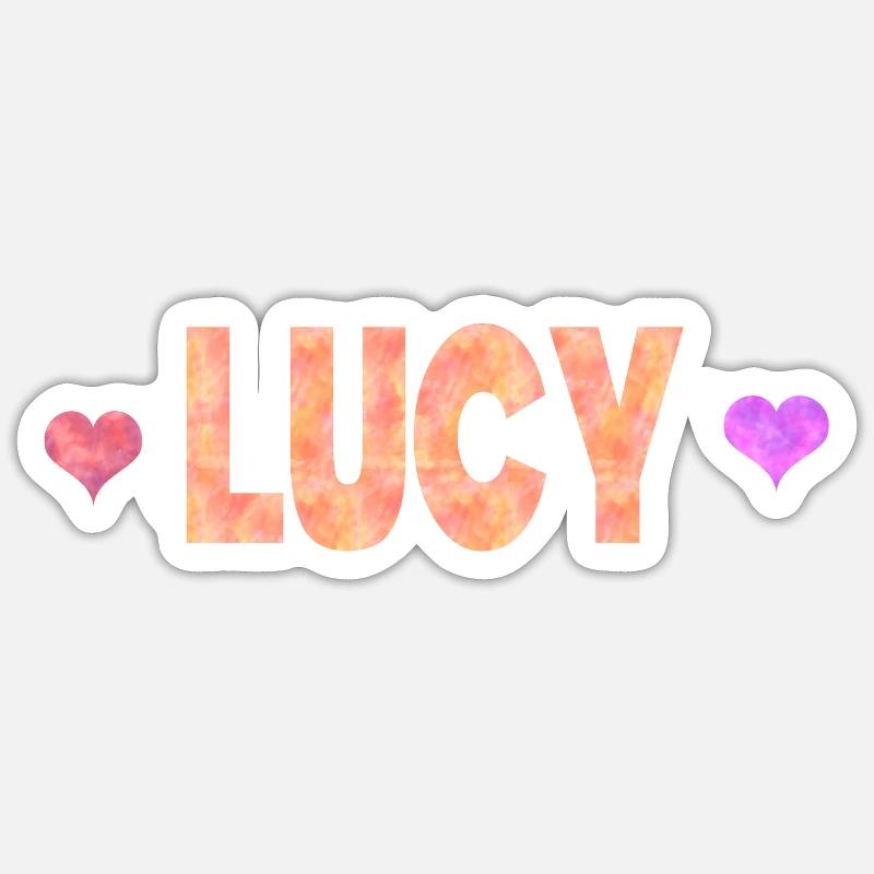 Lucy - Sticker taille S (10 x 10 cm) - blanc mat