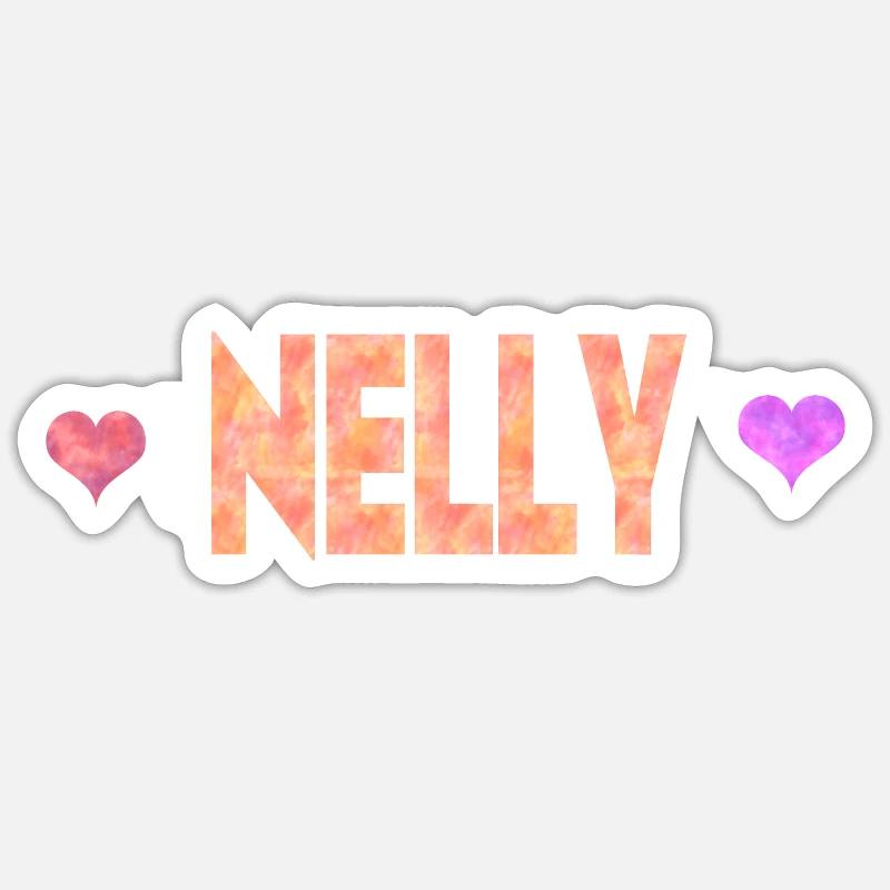 Nelly - Sticker size S (10 x 10 cm) - white matte