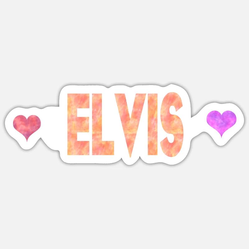 Elvis - Sticker size S (10 x 10 cm) - white matte