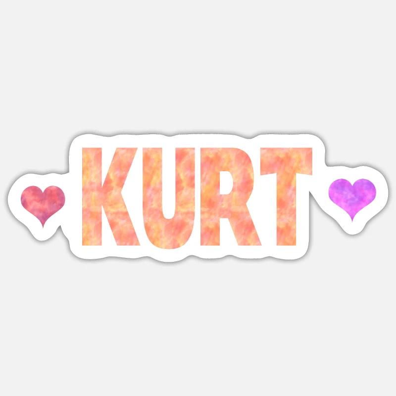 Kurt - Sticker Größe S (10 x 10 cm) - Mattweiß