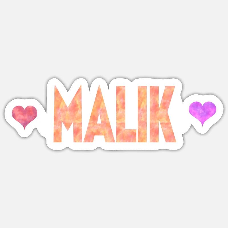 Malik - Sticker Größe S (10 x 10 cm) - Mattweiß