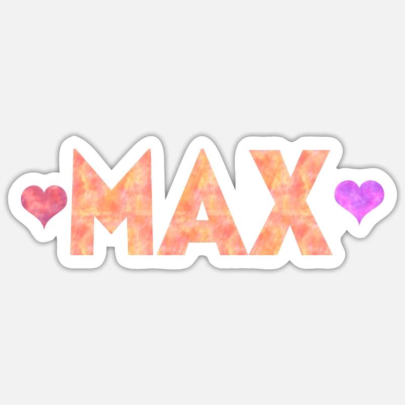 Max - Sticker Größe S (10 x 10 cm) - Mattweiß