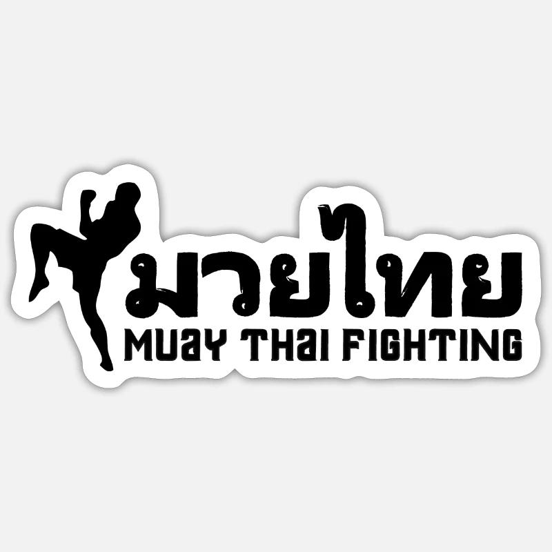 Muay Thai Fighting Sticker taille S (10 x 10 cm)
