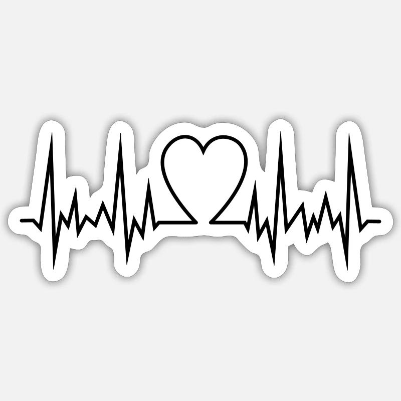 Frequent heart Sticker size S (10 x 10 cm)