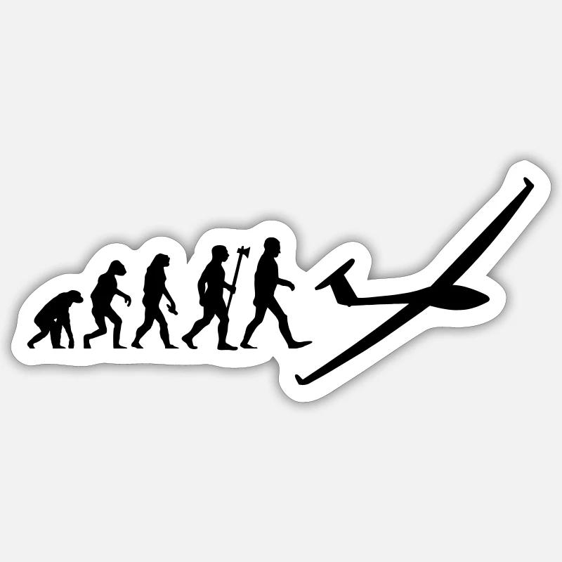 slide évolution Segelflieger Sticker taille S (10 x 10 cm)