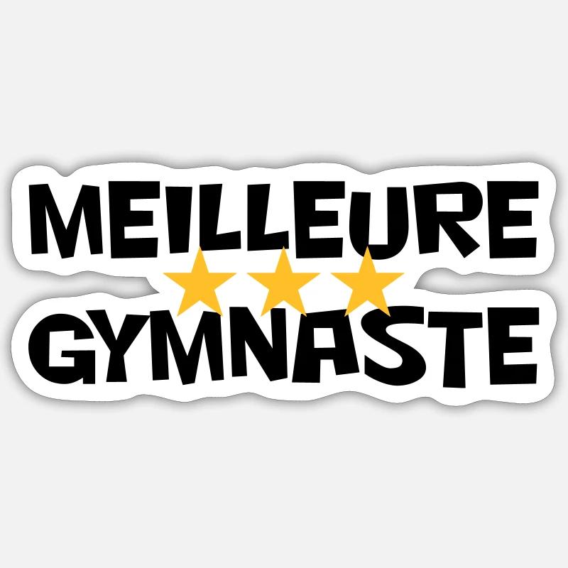 Beste Turnerin - Sticker Größe S (10 x 10 cm) - Mattweiß