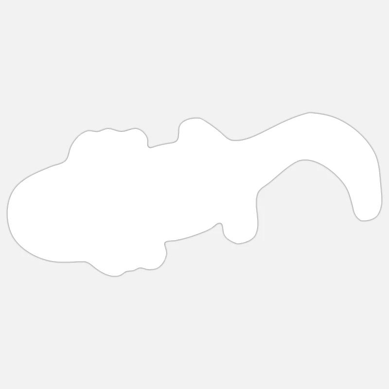 Axolotl - Sticker taille S (10 x 10 cm) - blanc mat