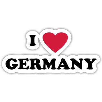 i love Germany - Sticker size S (10 x 10 cm) - white matte - Front