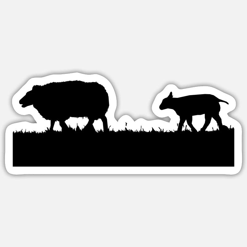Schafe Sticker Größe S (10 x 10 cm)