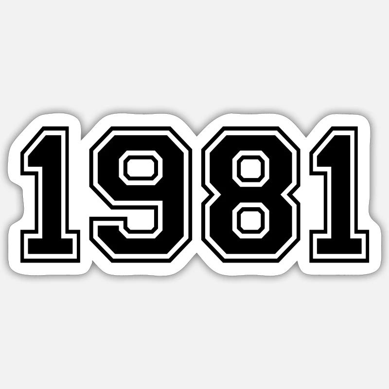 1981 - Sticker taille S (10 x 10 cm) - blanc mat