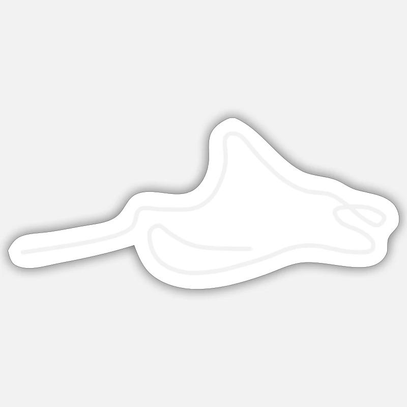 Rochen - Sticker Größe S (10 x 10 cm) - Mattweiß