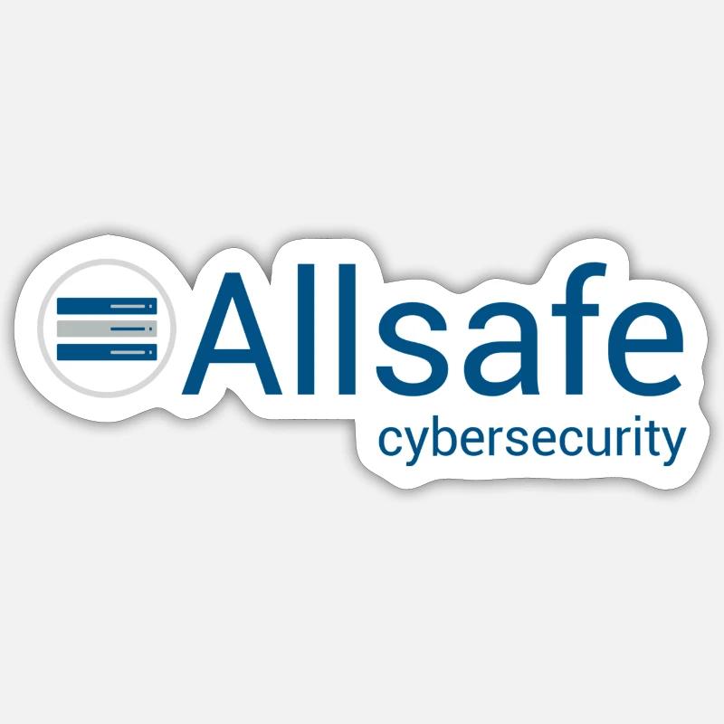Mr Robot - Allsafe Cybersecurity - Sticker Größe S (10 x 10 cm) - Mattweiß