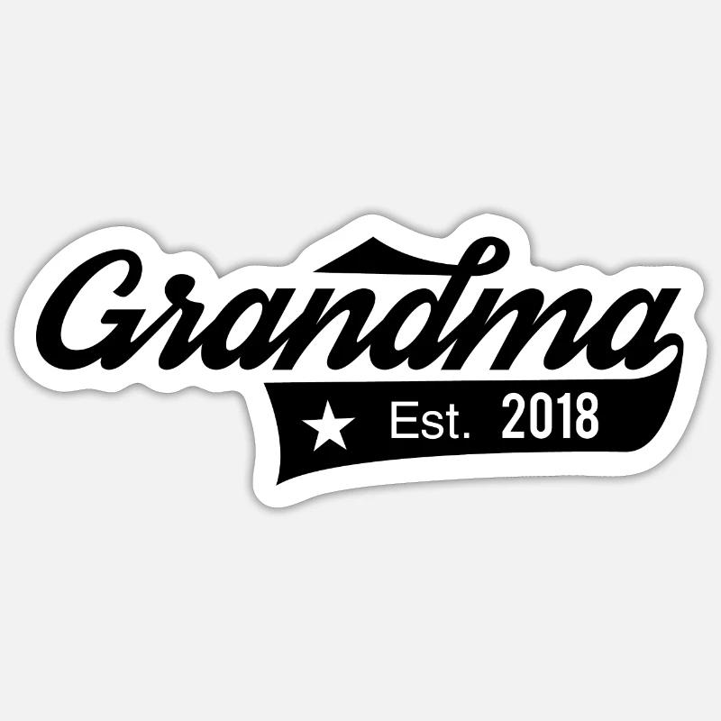 Grand-mère 2018 - Sticker taille S (10 x 10 cm) - blanc mat