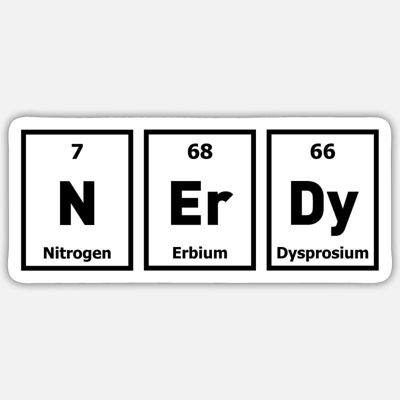 nerd geek nerdy Sticker size S (10 x 10 cm)