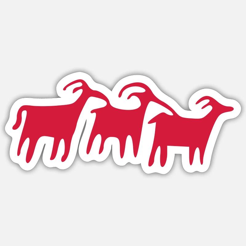 petroglyph herd vector Sticker size S (10 x 10 cm)