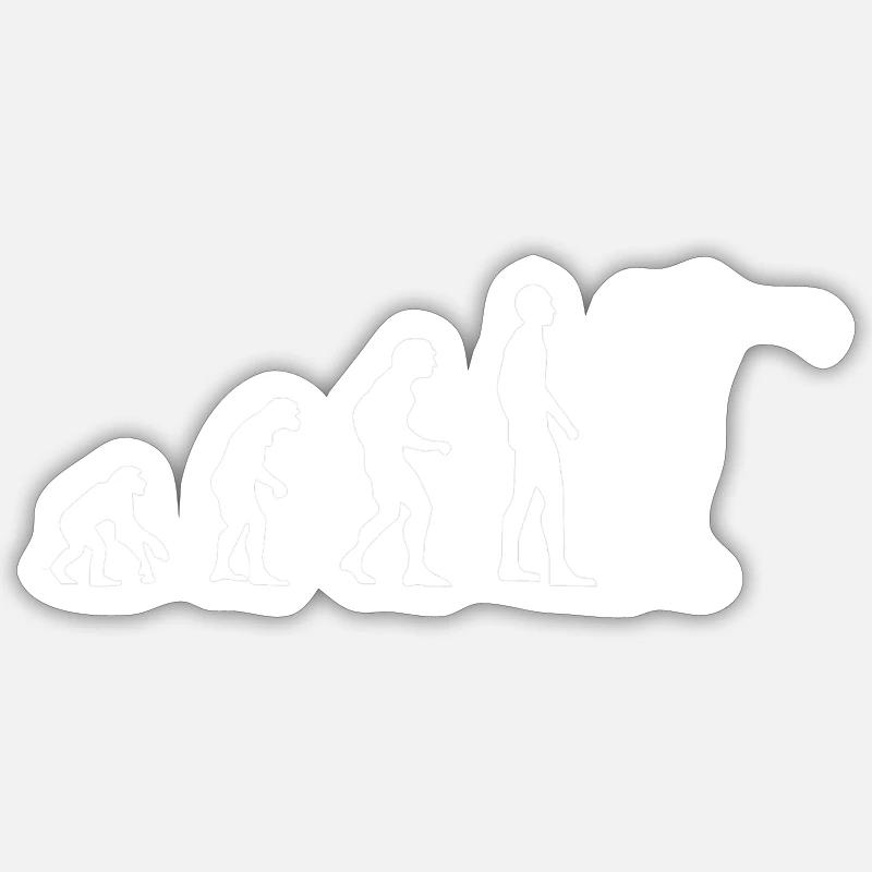 Evolution - Golfer - Golf - Sport - Geschenkidee Sticker Größe S (10 x 10 cm)