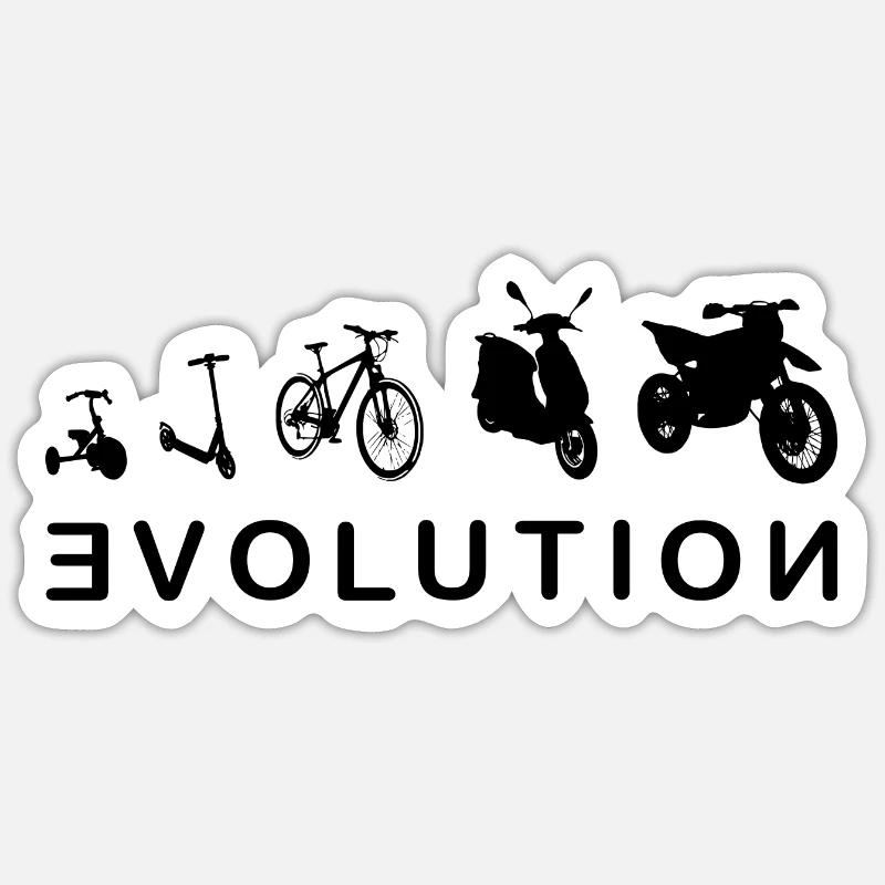 Evolution Biker 1- Motorcycle Cross Enduro Sticker size S (10 x 10 cm)