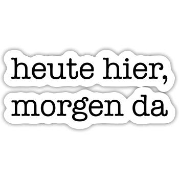 voyage - Sticker taille S (10 x 10 cm) - blanc mat - Devant