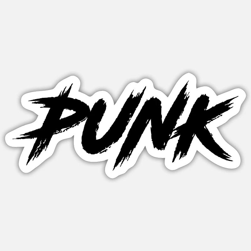 PUNK - Sticker size S (10 x 10 cm) - white matte