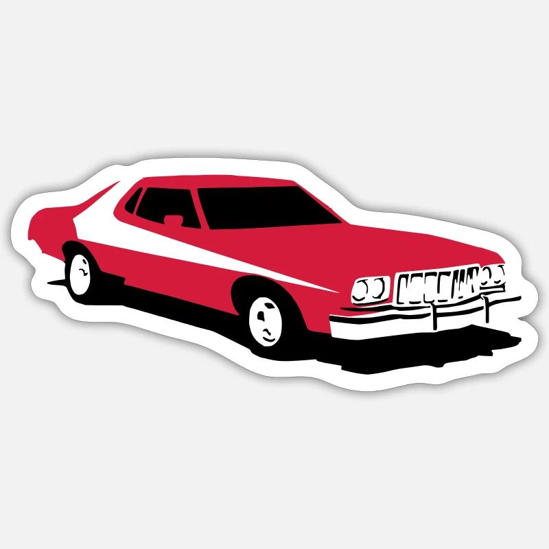 SH_Gran_Torino 2 Colors - Sticker taille S (10 x 10 cm) - blanc mat