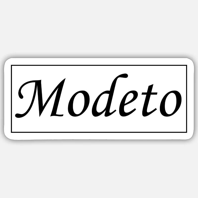 Modeto - Sticker Größe S (10 x 10 cm) - Mattweiß