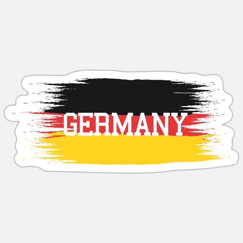Germany Germany Flag - Sticker size S (10 x 10 cm) - white matte