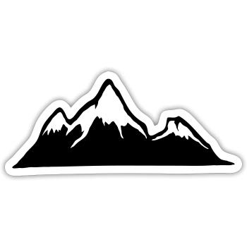 Mountains, Alps, mountain, hiking - Sticker size S (10 x 10 cm) - white matte - Front